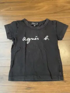 agnes b. ENFANT ロゴTシャツ ブラック XS