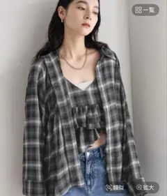 オンブレチェックシャツ シャツ