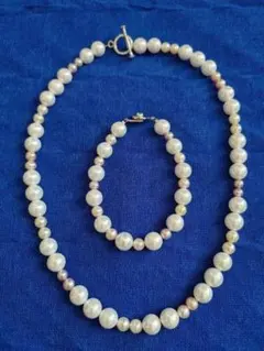 南洋白蝶真珠❇️淡水真珠ネックレスセット