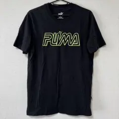PUMA 蛍光ロゴ Tシャツ 黒
