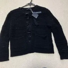 タグ付き　ZARAカーディガン　透かし編み