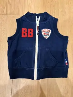 ミキハウス　Black Bear ジップアップベスト
