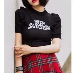 【jouetie】ジャカードロゴニット(サマーニット)