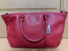 COACH レッド ショルダーバッグ