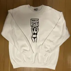 holy shit スウェットホワイト　ブラックロゴ