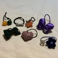 カラフルヘアゴムセット ７個入り