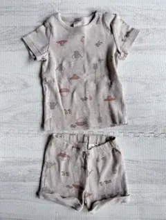 美品　H&M フルーツプリント Tシャツ・ショートパンツセット 86