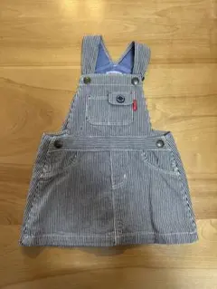 MIKI HOUSE ミキハウス　ストライプ　ジャンパースカート