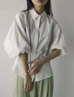 スタイルミキサー　パフスリーブシャツ　ホワイト　バルーン