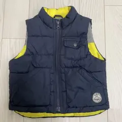 ネイビー/イエロー ダウンベスト