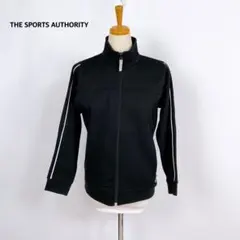 ブラック ジップアップジャケット サイドストライプ