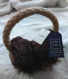 イヤーマフラー　　ニットファーイヤーマフ　小顔効果　耳あて