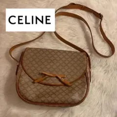 【 CELINE 】美品オールドセリーヌ リボン マカダム総柄 ショルダーバッグ