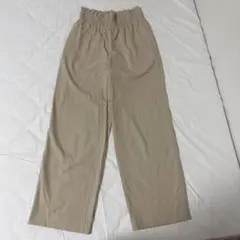 ベージュ ワイドパンツ イージーパンツ