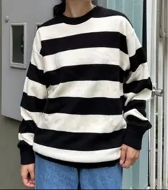 【新品•未使用】チャオパニックティピー　スウェットライクニット　ボーダー　L