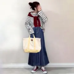 デニムスカート　M フレアスカート