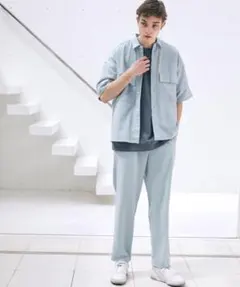 Emma Clothesワイドスラックス ライトブルー Mサイズのサムネイル