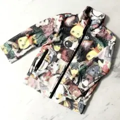 【美品】 キャラクター柄 フリースジャケット 100cm