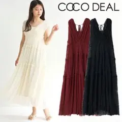 COCO DEAL アイボリー レース キャミワンピース