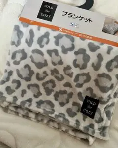 WILD But COZY ヒョウ柄ブランケット 70×100cm