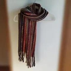 マフラー ストライプ マルチカラー メキシカン 茶色