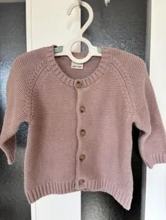 美品 petit main ピンク カーディガン プティマイン　80cm