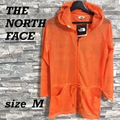 (新品)ノースフェイス　ロングメッシュ　ジップアップパーカー　オレンジ　M
