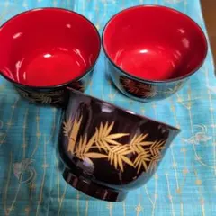 特撰会津塗 汁椀 5客 山峰作 鶴蒔絵 - メルカリ