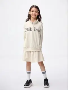 CHEER TEAMジップアップスウェットワンピース