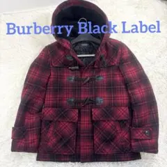 美品 バーバリー ロンドン ダッフルコート ブラック メガチェック Lサイズ BURBERRY - 美品 バーバリー ロンドン ダッフルコート ブラック