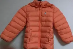 【kladscap】 ダウンコート アウター 120cm オレンジ ダウン90％