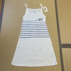 Petit Bateau ストライプノースリーブワンピース L