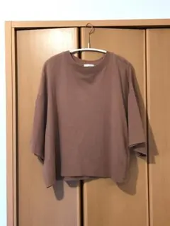 サキ様専用　GU 五分袖 クロップドTシャツ ブラウンSホワイトMおまとめ