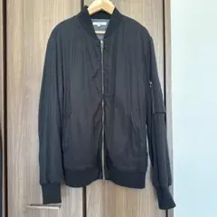 黒ジャケットダブルジップアップ