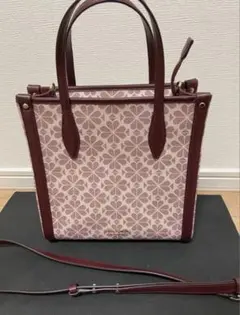 美品　ケイトスペード　フラワージャガード トート　ショルダーバッグ　ピンク
