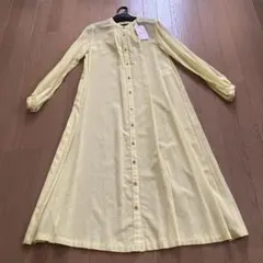 新品同様】2024AWキャスト ロングワンピース ライトイエロー サイズS 
