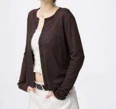 GU シアーカーディガン　ブラウン　未使用