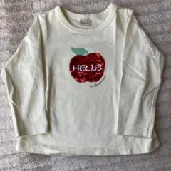 リンゴモチーフの長袖カットソー