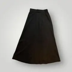 ジーナシス黒ブラックAラインスカート冬素材で暖かいフリーサイズ