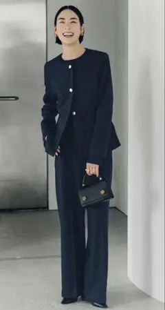 ユアーズ ur's ネイビー パンツスーツ 卒業式 セレモニー