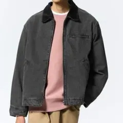 オンライン完売 GU ウォッシュドコットンワークジャケット XL