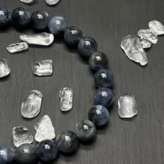【ブラックアクアマリン】天然石　ブレスレット　パワストーン