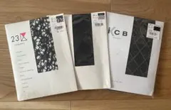 ［新品］23区　ICB　網タイツ　黒　3足セット