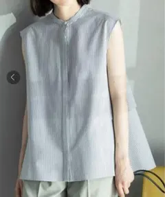 OPAQUE.CLIP ドライタッチバックフリルブラウス