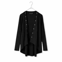 188⑦, ジェイロホワイト ロングカーディガン 黒 M