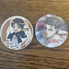 進撃の巨人The Final Season缶バッジ　エレン　キャラウムカフェ正月
