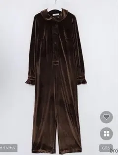 nugu plain ベロアオールインワン