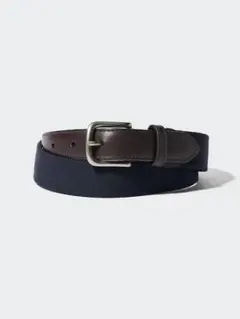〇未使用〇＜ユニクロ＞レザーコンビネーションベルト　ネイビー　M