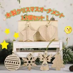 ❣️クリスマス オーナメント♥クリスマスツリー木製♥北欧♥12種類 12個セット❣️
