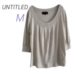 UNTITLED 【M】 レーヨン混 五分袖 トップス